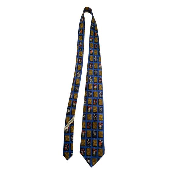 Ermenegildo Zegna Blue Floral Motif Silk Tie - Picture 5 of 5